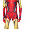 MARVEL Iron Man  Halloween Cosplay Bodysuit Costume Jumpsuit with Gloves and Detachable Mask