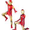 MARVEL Iron Man  Halloween Cosplay Bodysuit Costume Jumpsuit with Gloves and Detachable Mask