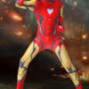 MARVEL Iron Man  Halloween Cosplay Bodysuit Costume Jumpsuit with Gloves and Detachable Mask